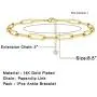 IEFSHINY Gold Paperclip Link Chain Necklace Bracelet Anklet, 14K Gold Plated Dainty Oval Link Chain Necklace Bracelet Anklet Paperclip Chain Gold Jewelry for Women Girls IEFSHINY Gold Paperclip Link Chain Necklace Bracelet Anklet, 14K Gold Plated Dainty Oval Link Chain Necklace Bracelet Anklet Paperclip Chain Gold Jewelry for Women Girls