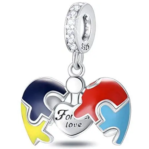 EMOSTAR Valentines Day Charms, Lipstick Red Lips Charms, I Love You and Autism Awareness Pendant, 925 Sterling Silver Heart Love Four-Leaf Clover Beads, Gifts for Family Christmas fits DIY Bracelet EMOSTAR Valentines Day Charms, Lipstick Red Lips Charms, I Love You and Autism Awareness Pendant, 925 Sterling Silver Heart Love Four-Leaf Clover Beads, Gifts for Family Christmas fits DIY Bracelet
