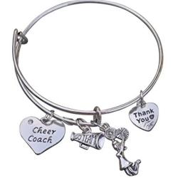 Infinity Collection Cheer Coach Bracelet- Cheerleading Coach Bracelet- Bangle Bracelet- Cheer Jewelry - Perfect Thank You Gift for Cheer Coaches