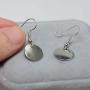 TseanYi Coin Disc Dangle Earrings Silver Round Drop Disk Earrings Personlize Trendy Earrings Jewelry for Women and Girls (Silver)