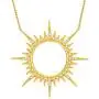LecAit Sun Necklace for Women,Sterling Silver 18K Gold Plated Rhinestone Dainty Sun Pendant Necklace for Women Girls