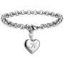 Initial Charm Bracelets Stainless Steel Heart 26 Letters Alphabet Bracelet for Women, Valentines Day Gifts