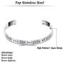 Teacher Appreciation Gift - Stainless Steel Teach Love Inspire Cuff Bangle Bracelet for Women, Jewelry for Teachers, Birthday Gifts for Teachers, Thank You for Helping Me Grow Gift