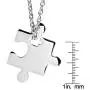 Stainless Steel Jigsaw Puzzle Piece Pendant with 18'' Cable Chain Stainless Steel Jigsaw Puzzle Piece Pendant with 18'' Cable Chain