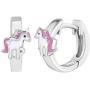 925 Sterling Silver Pink White Unicorn Jewelry Set Earrings Necklace Girls 16