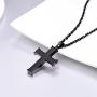 PROSTEEL Stainless Steel Cross Necklace for Men Women, Inspirational Necklace, Silver/Black/Gold Tone, Hypoallergenic, Engrave Text Available, Come Gift Box