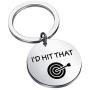 CENWA Darts Gifts Dart Player Jewelry I’d Hit That Keychain Darts Game Lovers Gift Gamer Gift
