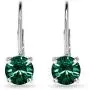 Sterling Silver 6mm Round-cut Classic Leverback Earrings Made with Swarovski Crystals Sterling Silver 6mm Round-cut Classic Leverback Earrings Made with Swarovski Crystals