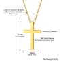 PROSTEEL Stainless Steel Cross Necklace for Men Women, Silver/Black/Gold Tone, Two Size, Hypoallergenic, Engrave Text Available, Come Gift Box