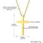 PROSTEEL Stainless Steel Cross Necklace for Men Women, Silver/Black/Gold Tone, Two Size, Hypoallergenic, Engrave Text Available, Come Gift Box