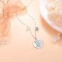 2021 Graduation Gift Necklace Sterling Silver Engraved Congrats Grad Jewelry Charm Necklace for Graduates Women Daughter Girls