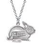 WEVENI Alloy Antique Gold Silver Plated Easter Bunny Rabbit Necklace Pet Pendant Jewelry for Women Girls Gift