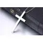 Cross Necklace for Men Women Stainless Steel Silver Plain Cross Pendant Necklace Simple Jewelry Gifts, 22-24 Inches Chain Cross Necklace for Men Women Stainless Steel Silver Plain Cross Pendant Necklace Simple Jewelry Gifts, 22-24 Inches Chain