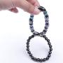 FIBO STEEL 8Pcs Hematite Bead Bracelets for Men Women 8mm Tiger Eye Stone Beads Bracelet Elastic Natural Magnetic Stone Bracelet Set