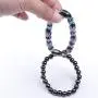 FIBO STEEL 8Pcs Hematite Bead Bracelets for Men Women 8mm Tiger Eye Stone Beads Bracelet Elastic Natural Magnetic Stone Bracelet Set