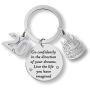 G-Ahora Birthday Keychain Gifts for Him/Her,10th 11th 12th 13th 14th 15th 16th 18th 20th 30th 40th 50th,Go Confidently in The Direction of Your Dreams