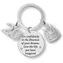 G-Ahora Birthday Keychain Gifts for Him/Her,10th 11th 12th 13th 14th 15th 16th 18th 20th 30th 40th 50th,Go Confidently in The Direction of Your Dreams