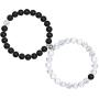 Sunssy Couples Bracelets Magnetic Attraction Beads Matching Bracelets for Couples Connect Bracelet for Him and Her Couples Gifts Natural Volcanic Stone Bracelets with Box