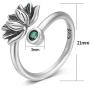 Real 925 Sterling Silver Lotus Open Rings for Women Men Gifts Vintage Floral Finger Ring Silver Fashion Party Jewelry Gifts