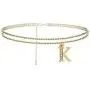 kelistom 14k Gold Plated Two Layered Beaded Chain Initial Anklet for Women Teen Girls, Fashion Ankle Bracelet with Zircon Filled 26 Letters Alphabet, Foot Jewelry with 2” Extension (K) kelistom 14k Gold Plated Two Layered Beaded Chain Initial Anklet for Women Teen Girls, Fashion Ankle Bracelet with Zircon Filled 26 Letters Alphabet, Foot Jewelry with 2” Extension (K)