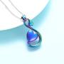 mingkejw Cremation Jewelry for Ashes Infinity Heart Urn Necklaces Keepsake Memorial Lockets Pendants for Human Ashes Holder for Women Men
