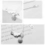 Cute Cat Necklace Crystal Ball Pendant Choker Necklace for Women Teens Girls S925 Sterling Silver Small Polished CZ Diamond Cluster Charm Chain 18'' Hypoallergenic Lovely Jewelry