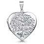 Amberta 925 Sterling Silver - Various Types - Opening Locket for Women - for Birthstone Charm or Photo