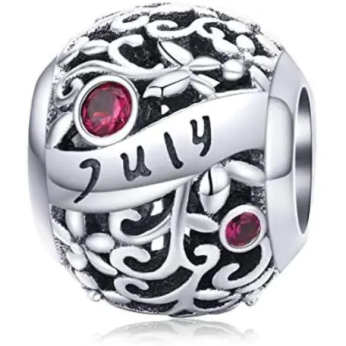 Birthstone Charm 925 Sterling Silver Birthday Charm Love Charm Aniversary Charm for Pandora Charm Bracelet Birthstone Charm 925 Sterling Silver Birthday Charm Love Charm Aniversary Charm for Pandora Charm Bracelet