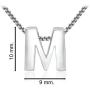 Sea of Ice 925 Sterling Silver Initial Alphabet Capital Letter A-Z Personalized Gift Pendant Necklace, 18''