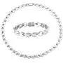 Women Magnetic Bracelet Necklace - N+NITROLUBE Stainless Steel Magnetic Silver Jewelry Set Therapy Bracelets and Necklaces Gift Women Magnetic Bracelet Necklace - N+NITROLUBE Stainless Steel Magnetic Silver Jewelry Set Therapy Bracelets and Necklaces Gift