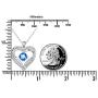 Flyow 925 Sterling Silver Rhodium Plated Cubic Zirconia Forever Love Heart Pendant Necklace for Women Jewelry Birthday Gift