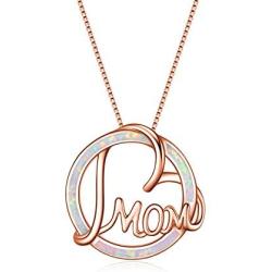 WINNICACA Sterling Silver Mom Necklace Love Heart Pendant for Mother Birthday Mothers Day Jewelry Gifts for Mom from Daughter Son Husband