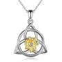 HUKKUN Irish Celtic Knot Necklace Sterling Silver Celtic Knot Sunflower/Roses/Infinity/Dog Pendant Irish Lucky Crescent Love Knot Jewelry Gifts for Women Girlfriend HUKKUN Irish Celtic Knot Necklace Sterling Silver Celtic Knot Sunflower/Roses/Infinity/Dog Pendant Irish Lucky Crescent Love Knot Jewelry Gifts for Women Girlfriend