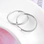 LUHE Silver Hoop Earrings Sterling Silver Circle Endless Big Earrings Hoops Jewelry,Fashion Double Layered Round Circle Clip On Earrings Hoops for Women