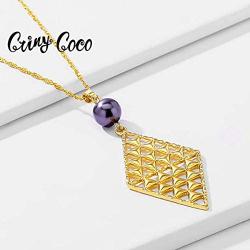 Cring Coco Custom Name Necklace Personalized 14K Gold Plated Hawaiian Series Pendant Jewelry Customized Engraving Date/Text, Inspirational Gifts for Person You Love