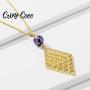 Cring Coco Custom Name Necklace Personalized 14K Gold Plated Hawaiian Series Pendant Jewelry Customized Engraving Date/Text, Inspirational Gifts for Person You Love