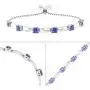 Belinda Jewelz Womens Sterling Silver 6 Sparkling Square Birthstone Bolo Bracelet
