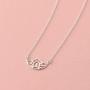 Boma Jewelry Sterling Silver Open Lotus Flower Blossom Necklace, 18 Inches