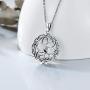 PYTALI 925 Stealing Sliver Celtic Knot Necklace Good Luck Oxidized Pendant Necklace,Gift for Women Girl 18''+2 Chain