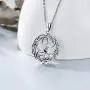PYTALI 925 Stealing Sliver Celtic Knot Necklace Good Luck Oxidized Pendant Necklace,Gift for Women Girl 18''+2 Chain PYTALI 925 Stealing Sliver Celtic Knot Necklace Good Luck Oxidized Pendant Necklace,Gift for Women Girl 18''+2 Chain