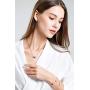 SOOYINN Interlocking Double Circles Necklace with “LOVE FOREVER” and Cubic Zirconia , Rose Gold | Gold | Silver Pendant Necklaces for Women and Girls Jewelry Gifts