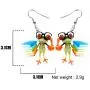 NEWEI Acrylic Sweet Cartoon Teacher Frog Earrings Drop Dangle Fashion Animal Jewelry for Women Girls Teens Gift Charms