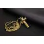 yiyifu Cross Necklace for Men Titanium Steel Pendant Necklace Domineering Mens and Womens Jewelry Christian Accessories Three Layer Chains
