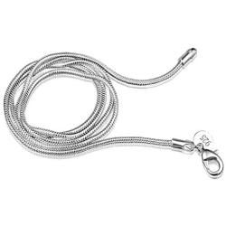 Cy trendy Fashion Snake Rope Chain 925 Sterling Silver Plated Men Women Jewelry Necklace 24