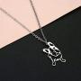 Chengxun Stainless Steel French Bulldog Pendant Necklace 18+2 Inches