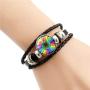 Shuning Gay Pride Bracelet Lesbian Couple Gifts, LGBT Handmade Braided Rainbow Sunflower Bracelet for Unisex