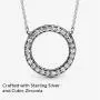 Pandora Jewelry Circle of Sparkle Cubic Zirconia Necklace in Sterling Silver, 17.7'' Pandora Jewelry Circle of Sparkle Cubic Zirconia Necklace in Sterling Silver, 17.7''