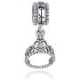 ABAOLA 925 Sterling Silver Fairytale Princess Prince Noble Crown Charm for Bracelet