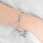 Lullabb Friendship Couple Barbed Wire Brambles Razor Blade Pendant Necklace Bracelet Jewelry Set for Women Men