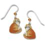 Sienna Sky ''Bella'' Yellow Butterscotch Cat Sterling Silver Earrings 1533